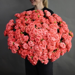 Букет из 39 коралловых кустовых роз (50 см) в Дмитрове