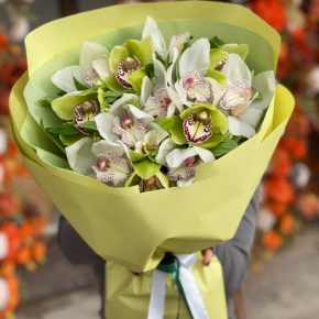 Букет "Бруклин" из орхидей и альстромерий в Дмитрове