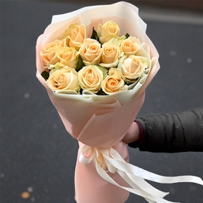 Букет из 11 роз Пич Аваланж (60 см) в Дмитрове