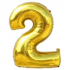 Шар гелиевый цифра 2 (40х102 см) в Дмитрове