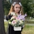 Композиция с георгинами на 1 сентября в белом ящике в Дмитрове