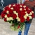 Букет 151 роза красный и белый микс (60 см) в Дмитрове