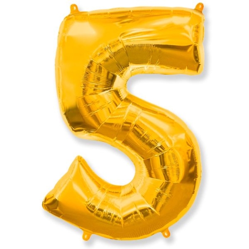 Шар гелиевый цифра 5 (40х102 см) в Дмитрове
