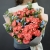 Букет "Фортуна" из коралловых роз и оксипеталума в Дмитрове