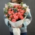 Букет "Фортуна" из коралловых роз и оксипеталума в Дмитрове
