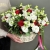 Композиция в корзине "Стелла" из роз, эустом и альстромерий в Дмитрове