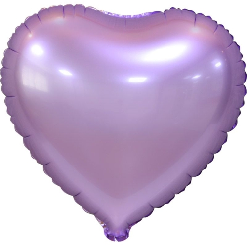 Сердце сиреневое фольгированный шар с гелием (45 см) в Дмитрове