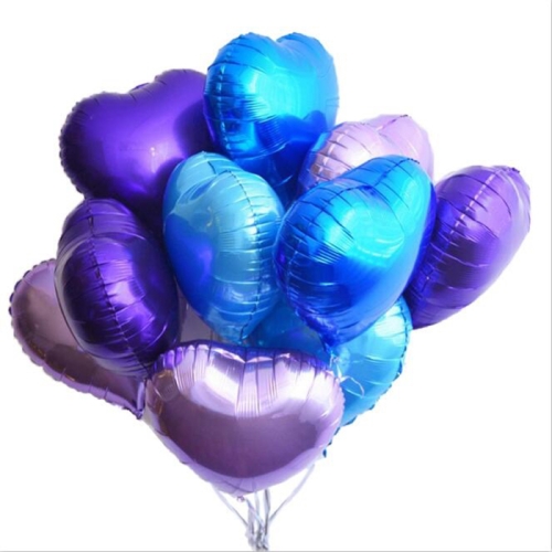 Сердце сиреневое фольгированный шар с гелием (45 см) в Дмитрове