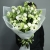 Букет "Грин ти" из кустовых роз, гербер и эустом в Дмитрове
