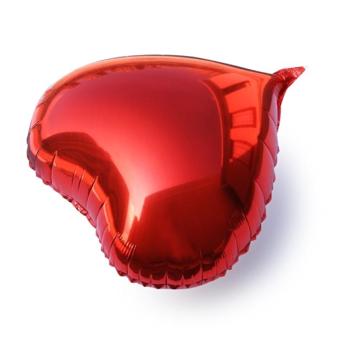 Сердце красное фольгированный шар с гелием (45 см) в Дмитрове