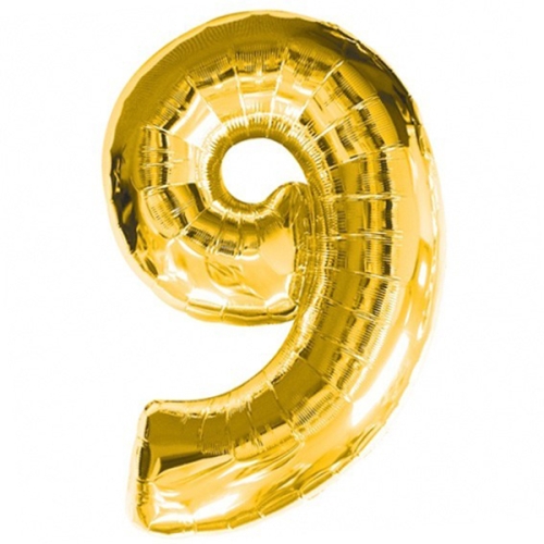 Шар гелиевый цифра 9 (40х102 см) в Дмитрове